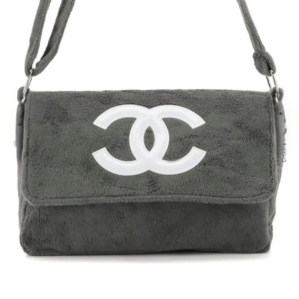 Chanel Makeup Precision Promotional Front Flap Crossbody Bag in Fuzzy Gray